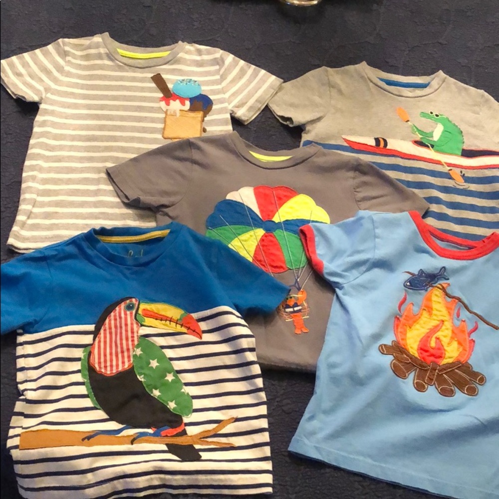 Bundle of 5 Boys’ Mini Boden T-shirts, 3-4yrs